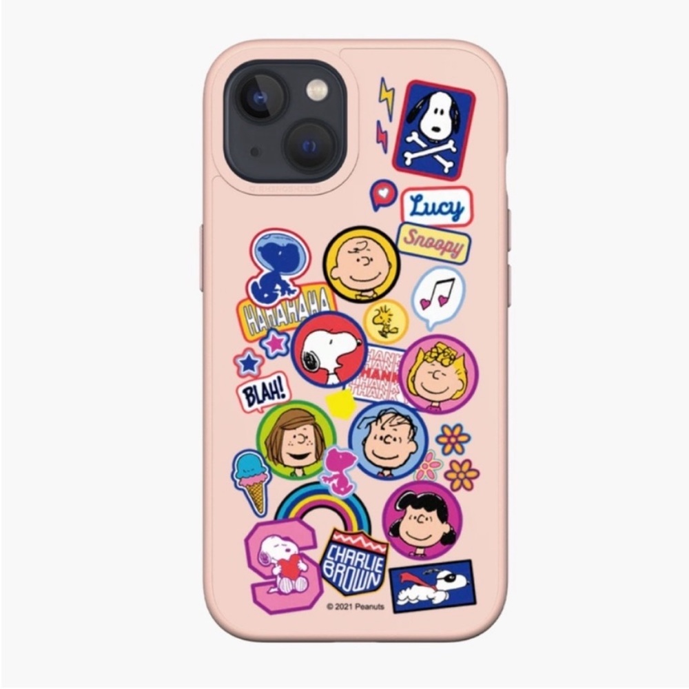 RhinoShield X Snoopy SolidSuit iPhone 13 Pink Case